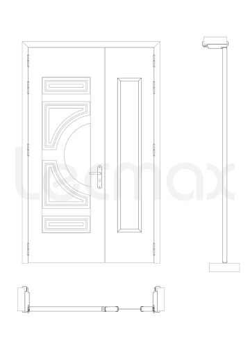 banve-cua-thep -van-go-lm405. jpg