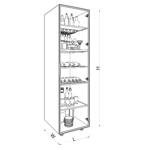 Tủ rượu 1 cánh - RU1Q