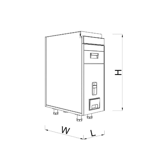 Tủ thùng gạo bán âm - TG1A