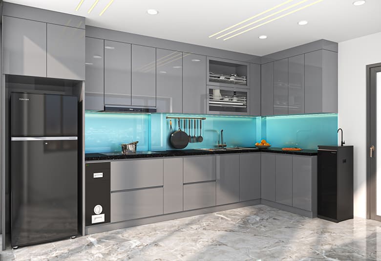 Tủ Bếp Inox 304 Cánh Acrylic: Ưu Nhược Điểm, Báo Giá & Mẫu Đẹp